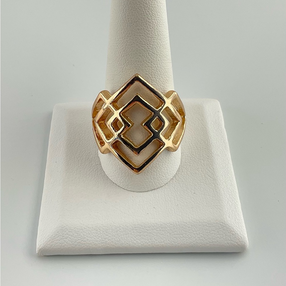 Host Pick! Quantum Cubis Mens Ring, Gold Geometric Ring, Tresor Paris